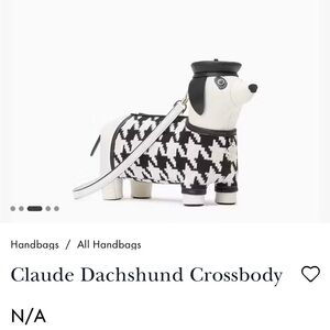 Kate Spade Black and White Dachshund Crossbody